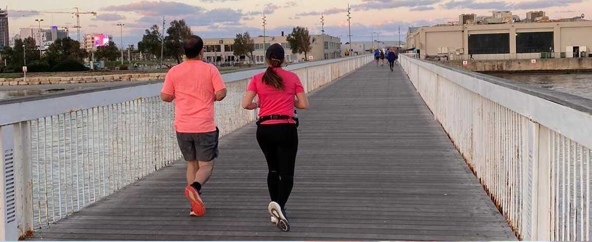 שבת בוקר רצים בנמל תל אביב